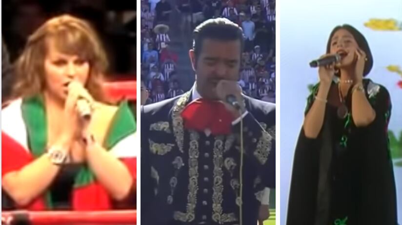 Cantantes que se han equivocado al interpretar el Himno Nacional