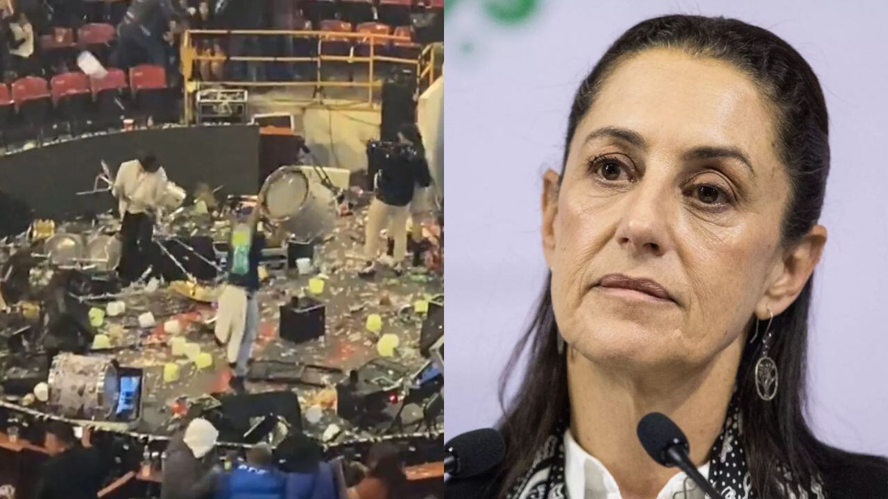 La presidenta de México habló acerca de los destrozos que hubo en el concierto de Luis R Conriquez.
