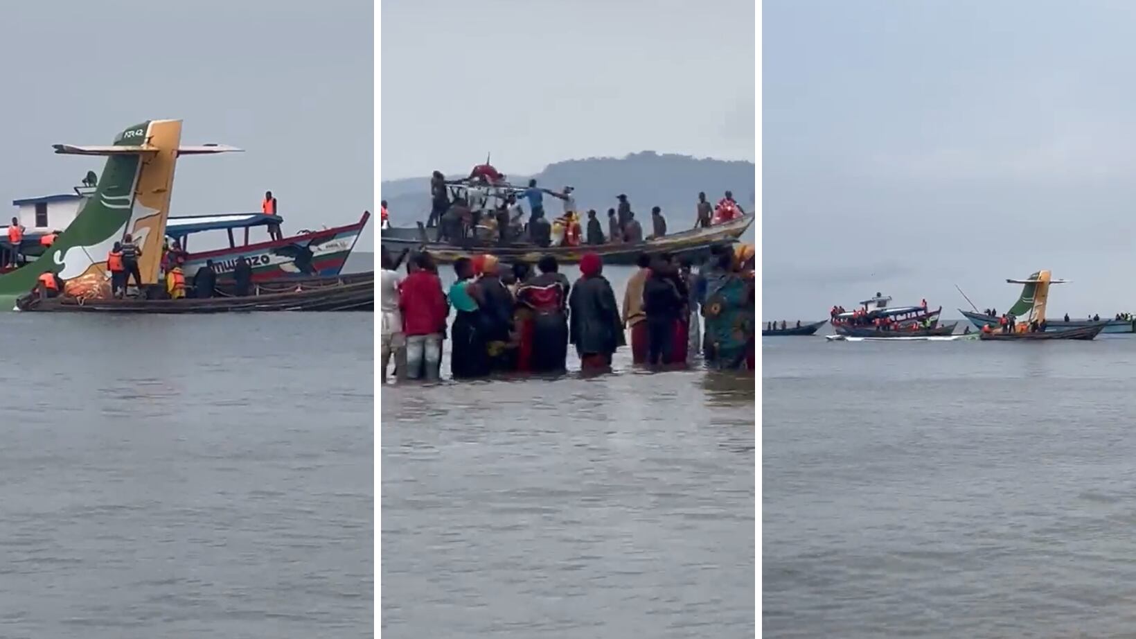 Avión se estrella en lago Victoria, Tanzania. Hasta el momento han sido rescatadas 26 personas que están recibiendo atención médica en el Hospital Regional de Referencia de Kagera.