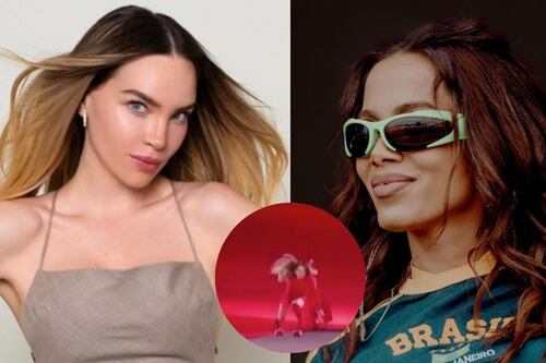 Belinda sufre aparatosa caída en pleno desfile del Paris Fashion Week; Annita se para a ayudarle