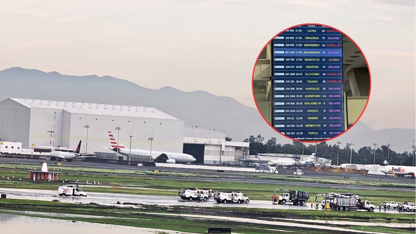 Estatus del AICM tras lluvias en CDMX