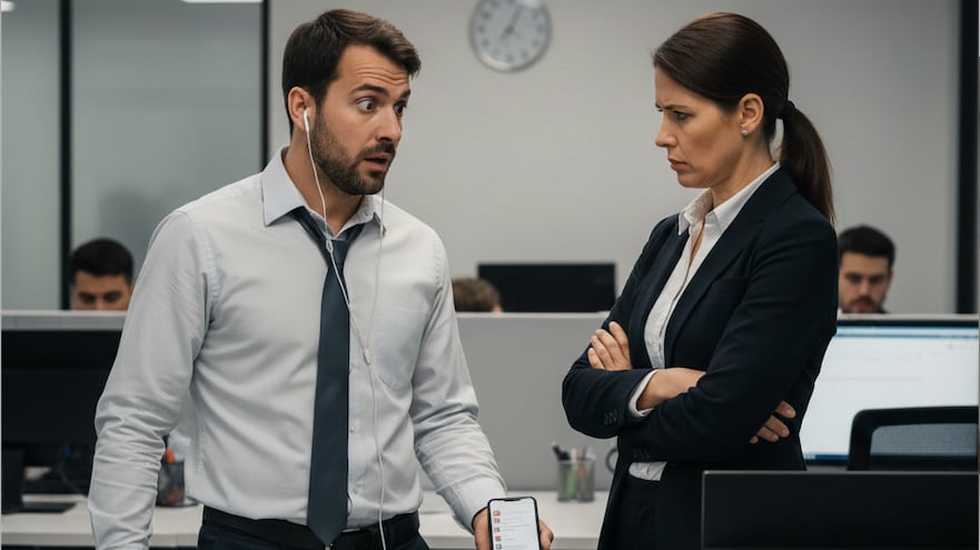 Si tu reglamento interno lo prohíbe, usar celular o audífonos puede justificar rescisión laboral aunque la ley no lo mencione.