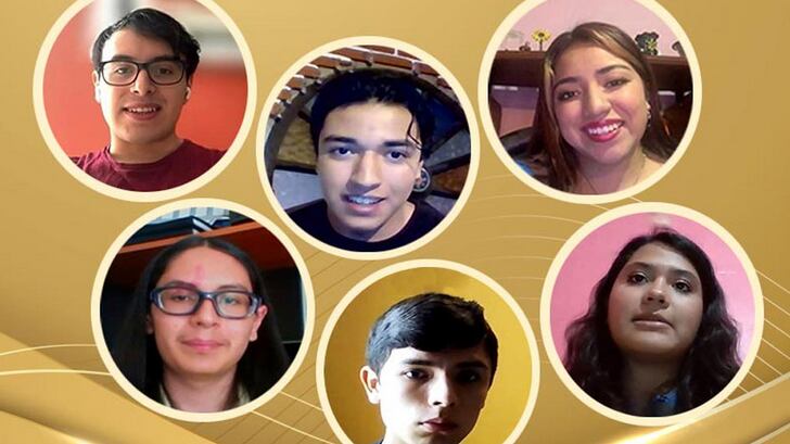 Vidal Reyes, Braulio Piñera y Andrea Hernández (arriba); Emilio Ordóñez, Bogdan Choque y Karla Ramírez (abajo). Fotos: Benjamín Chaires.