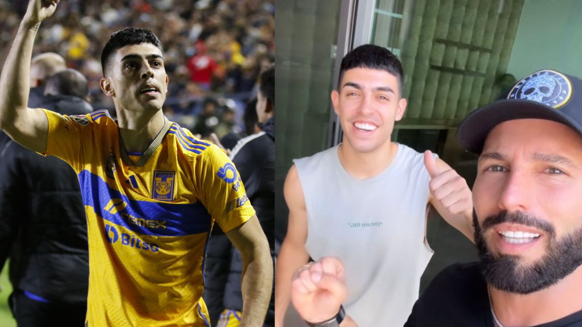 Juan Brunetta con Poncho De Nigris