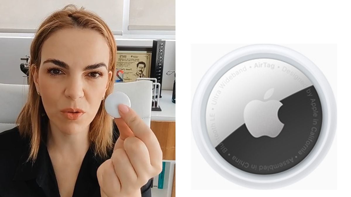 AirTag que usó PAmela Cerdeira.