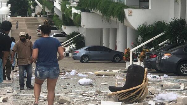 Explosión en condominio Las Brisas Diamante, en Acapulco.
