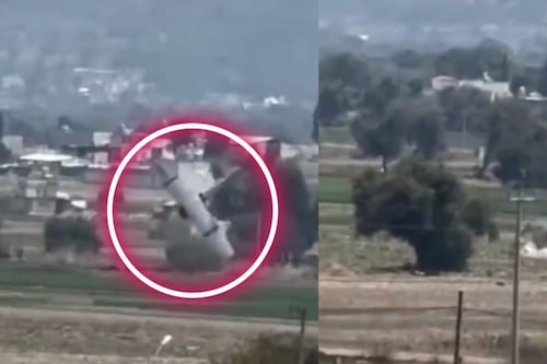 Filtran video que muestra el momento exacto en el que se desploma avioneta en Huejotzingo, Puebla