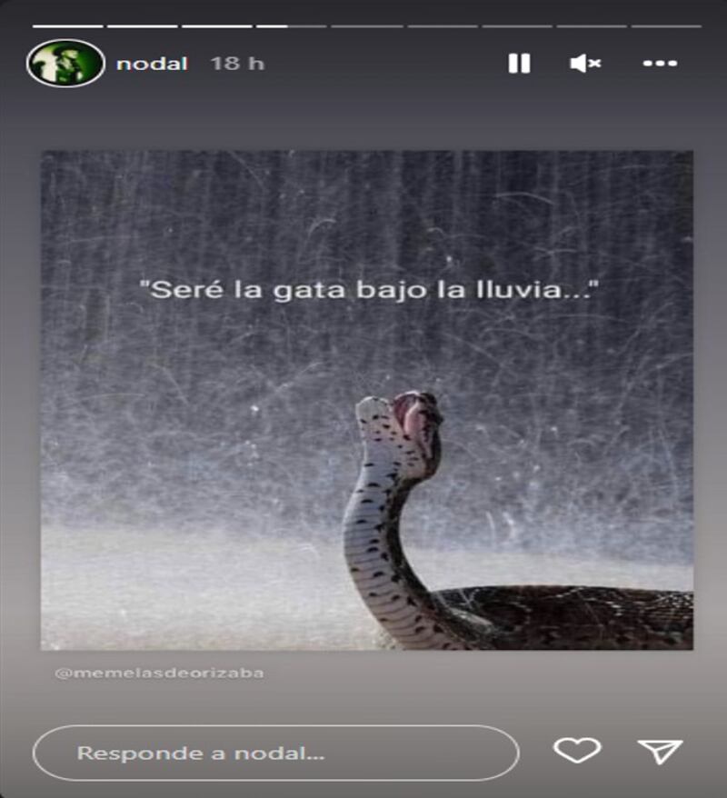 El mensaje de Nodal en sus historias