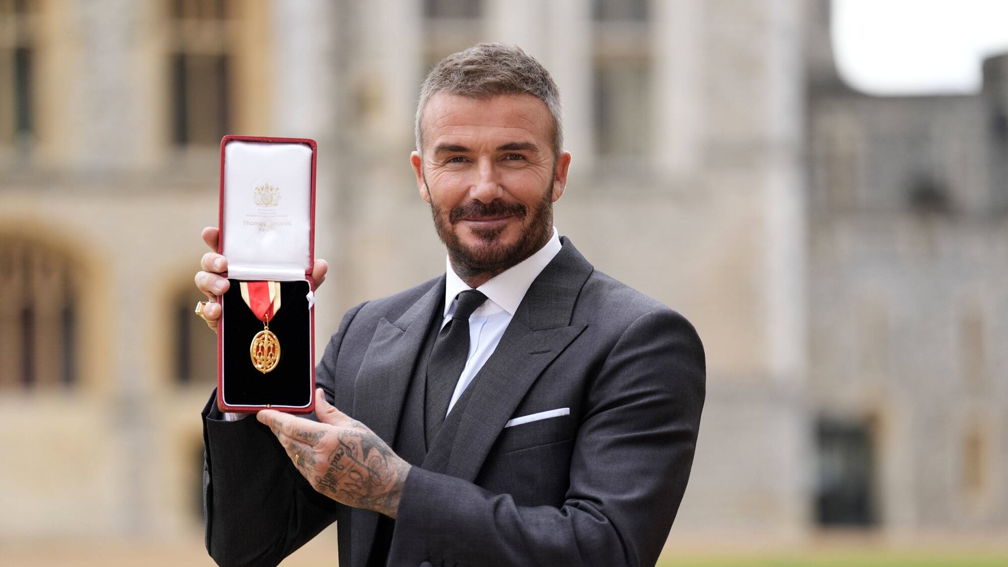 David Beckham fue reconocido como Sir por el rey Carlos III.