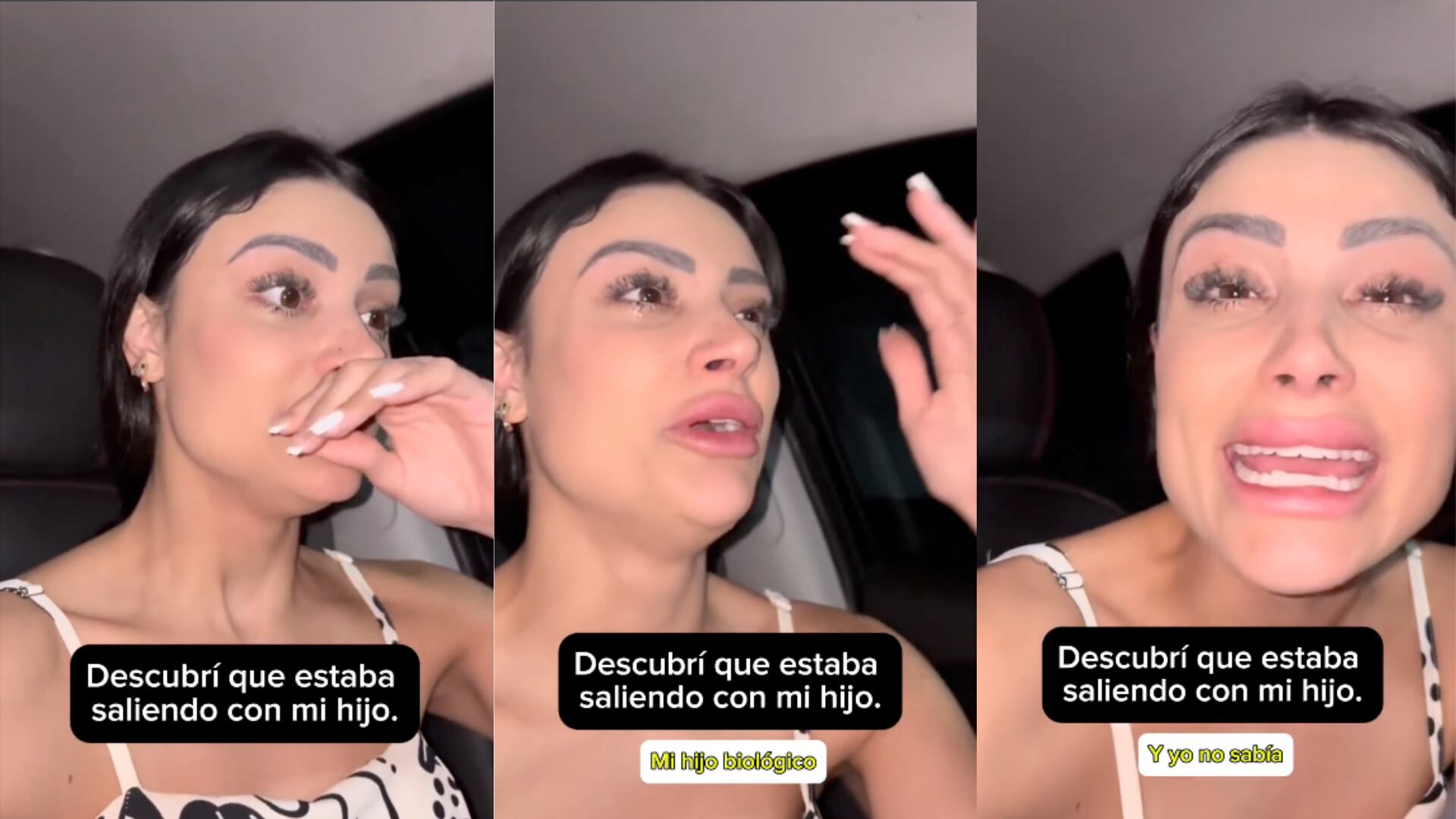 La mujer relató en video que llevaba seis meses de relación antes de descubrir el parentesco.