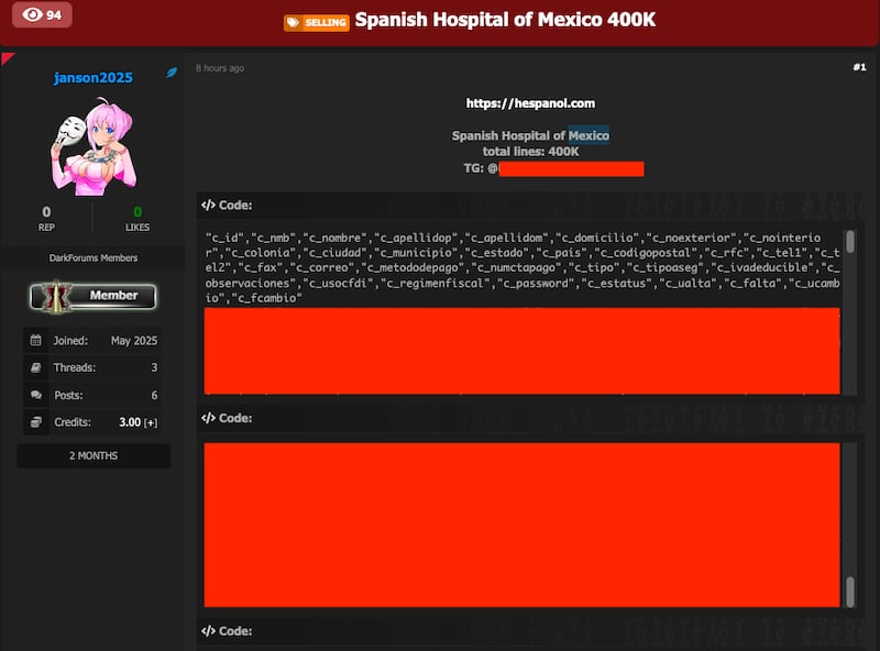 Datos permiten fraudes médicos, extorsiones familiares y robo de identidad con CURP, RFC y detalles clínicos precisos.