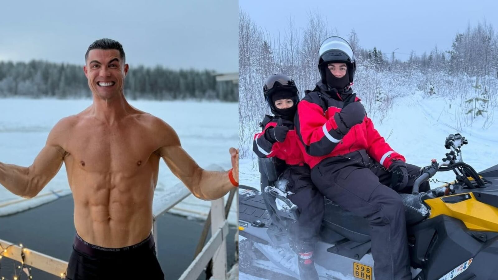 Cristiano festejó la Navidad en Finlandia.