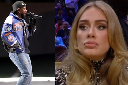 ¿Adele despreció el horrible show de medio tiempo de Kendrick Lamar?; filtran su reacción