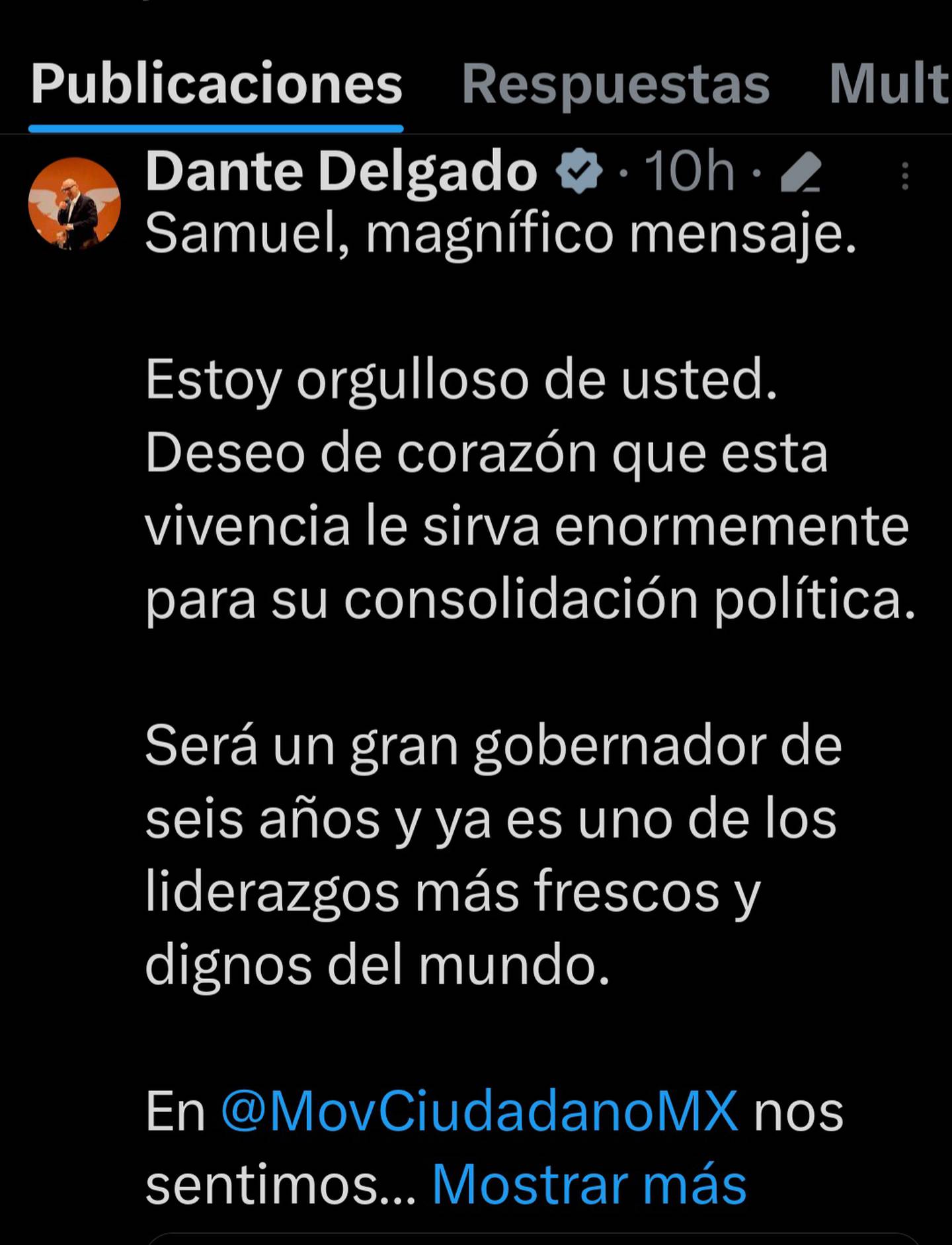 Delgado respondió al video de Samuel García.