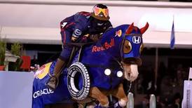 Espectacular caballo vestido como el Fórmula 1 de Checo Pérez triunfa en evento hípico