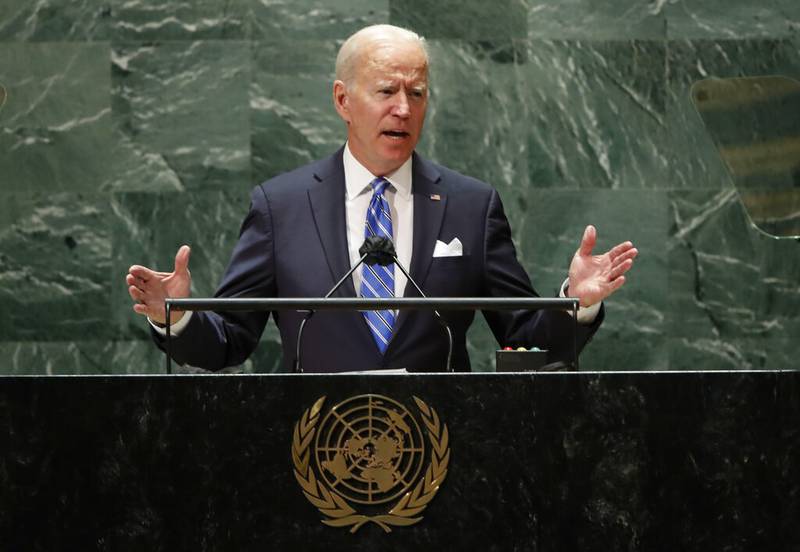 Joe Biden emite discurso en la Asamblea General de Naciones Unidas